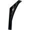 Ekena Millwork Galveston Wrought Iron Bracket, (Triple center brace), Powder Coated Black 2"W x 10"D x 12"H BKTM02X10X12TGL - alternate 1